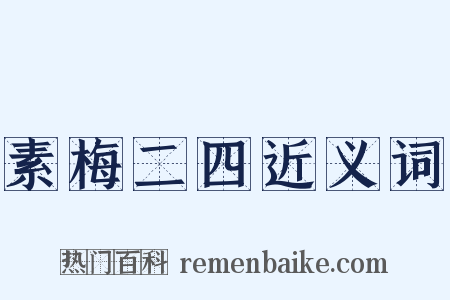 素梅二四近义词是什么意思的图片